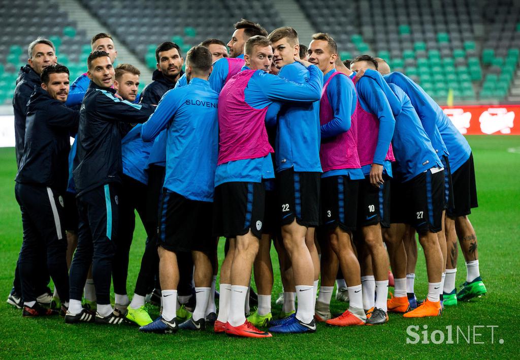 Slovenska nogometna reprezentanca trening Stožice