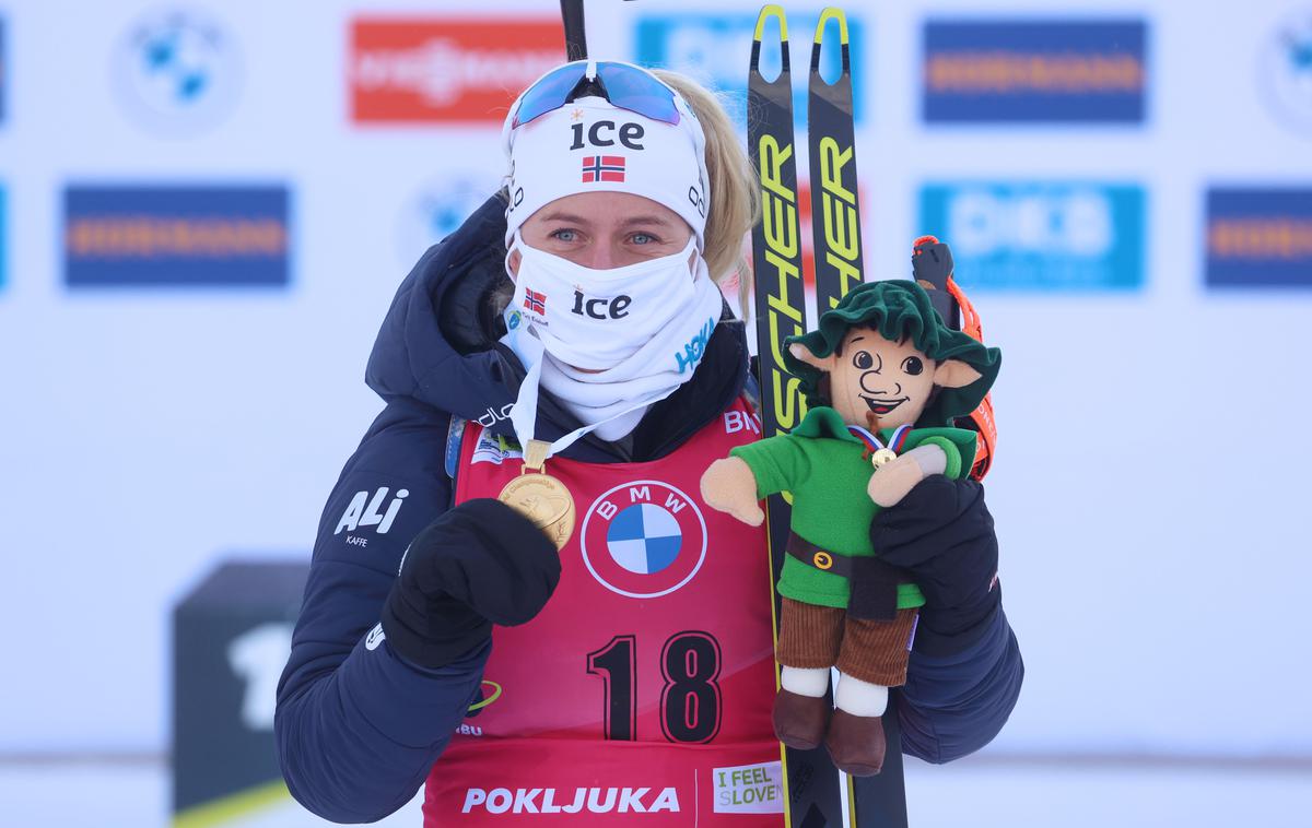 Pokljuka Tiril Eckhoff | Tiril Eckhoff je nova svetovna prvakinja v ženskem šprintu. | Foto Reuters