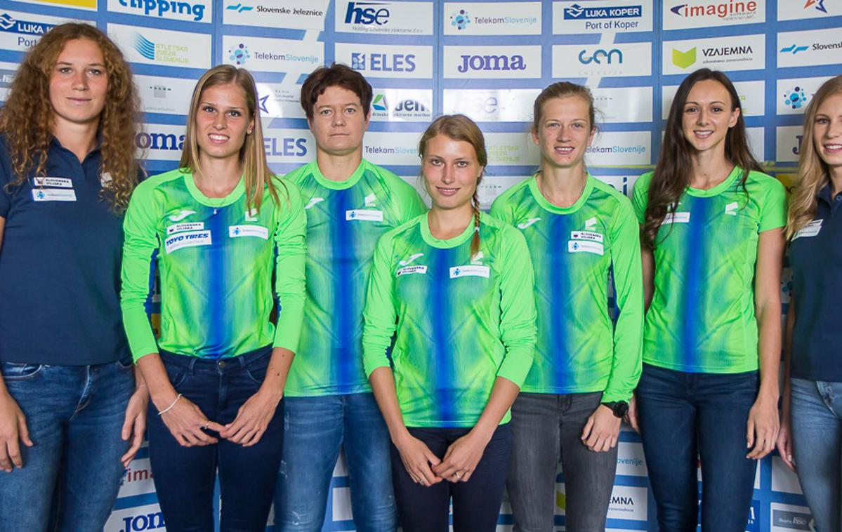 slovenska reprezentanca za Doho 2019 | Slovenska ekipa za Doho 2019: Barbara Špiler, Anita Horvat, Martina Ratej, Maruša Mišmaš, Tina Šutej, Maruša Černjul in Maja Mihalinec. Na fotografiji manjkata Kristjan Čeh in Luka Janežič, ki sta bila v ekipo povabljena naknadno. | Foto Peter Kastelic/AZS