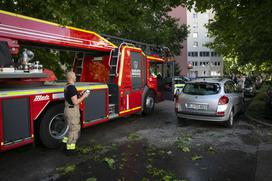 Posledice nočnega neurja v Ljubljani.