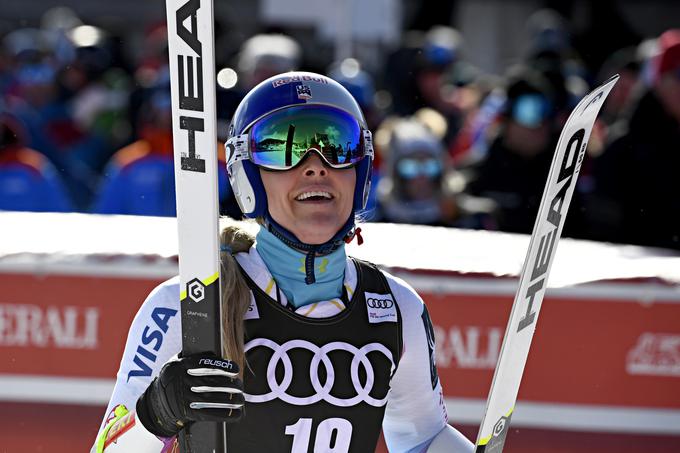 Lindsey Vonn še na drugi tekmi finala na stopničkah. | Foto: Getty Images