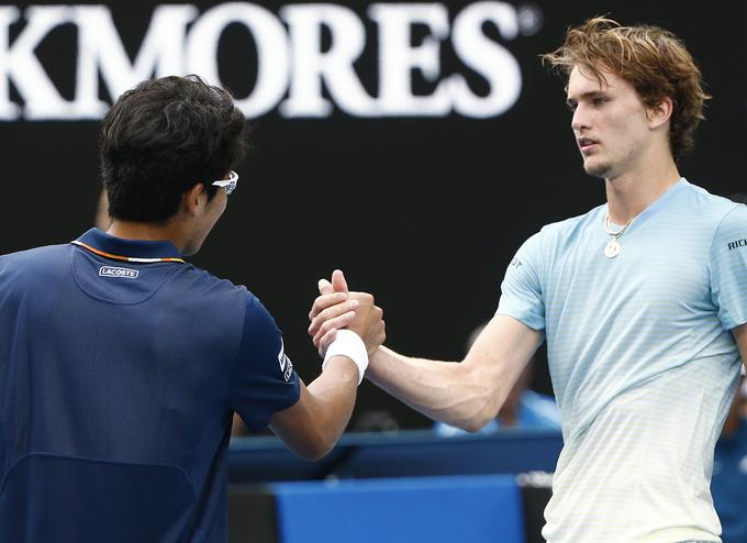 Južnokorejec Hyeon Chung je presenetil četrtega nosilca. | Foto: Reuters