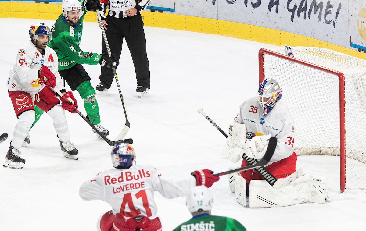 HK Olimpija Red Bull Salzburg | Salzburžani so po zmagi nad Olimpijo premagali Gradec in skočili na tretje mesto. Sredi tedna jih čaka povratna tekma lige prvakov, na kateri bodo doma poskušali nadoknaditi zaostanek s prve, ko so pri Rouenu izgubili z 0:3. | Foto Grega Valančič/Sportida