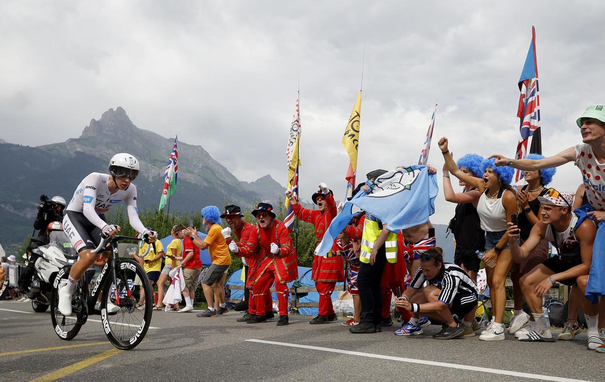 Tadej Pogačar, TDF 23 | "Zagotovo bo Tadej še kaj poskušal, kakor bi vsak. Nikoli se ne predaš, še posebej ne v kolesarstvu." | Foto Reuters