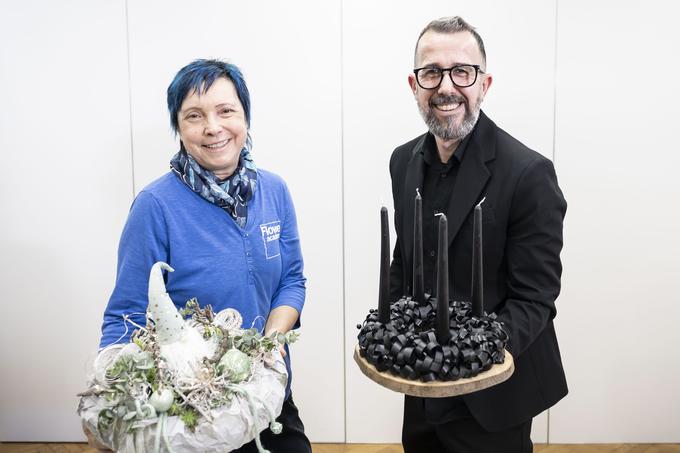 Slovenska florista Sabina Šegula in Peter Ribič bosta svoje znanje in kreacije že dvanajsto leto svetu predstavila v baziliki svetega Petra. | Foto: Ana Kovač