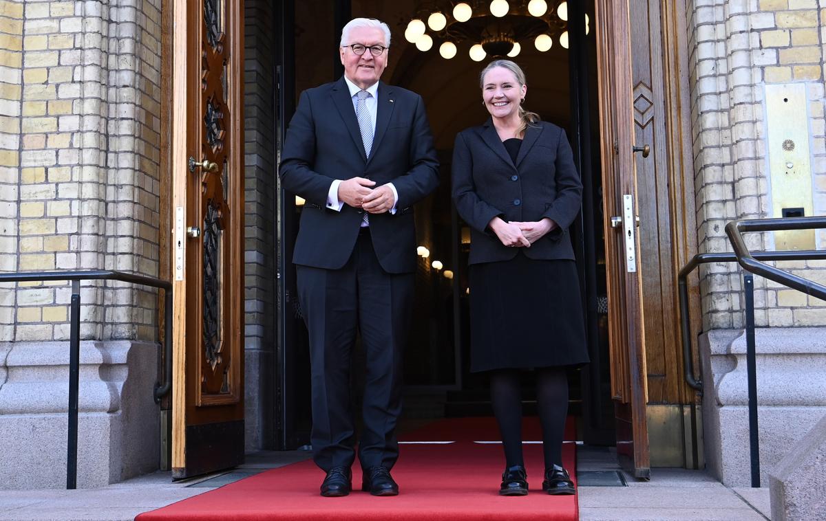 Frank-Walter Steinmeier | Nemški predsednik Frank-Walter Steinmeier in predsednica norveškega parlamenta Eva Kristin Hansen (z leve proti desni) | Foto Guliverimage