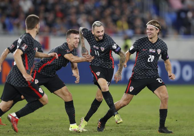 Zmagoviti zadetek na Slovaškem je dosegel zvezni igralec milanskega Interja Marcelo Brozović. | Foto: Reuters