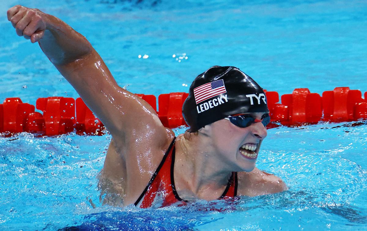 Katie Ledecky, Pariz 2024 | Katie Ledecky je na svojih četrtih olimpijskih igrah prišla že do 12 medalje, od tega osme najžlahtnejšega leska. | Foto Reuters