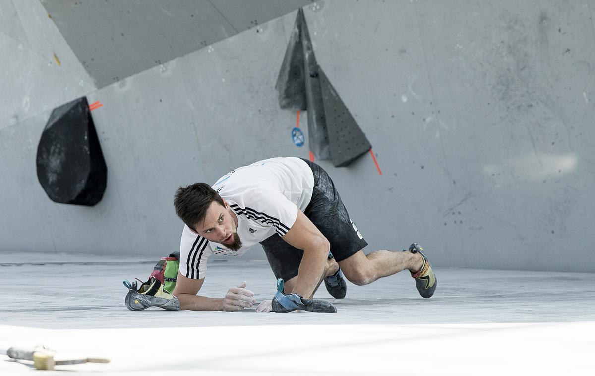 Jernej kruder IFSC WORLD CUP MUNICH | Za Jerneja Kruderja je še ena olimpijska priložnost splavala po vodi. Naslednja bo marca prihodnje leto v Moskvi, kjer bo evropsko prvenstvo v kombinaciji. Na olimpijske igre v Tokiu 2020 vodi samo zmaga. | Foto Ana Kovač