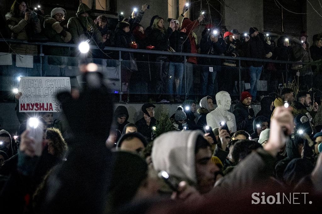 Beograjski protest RTS