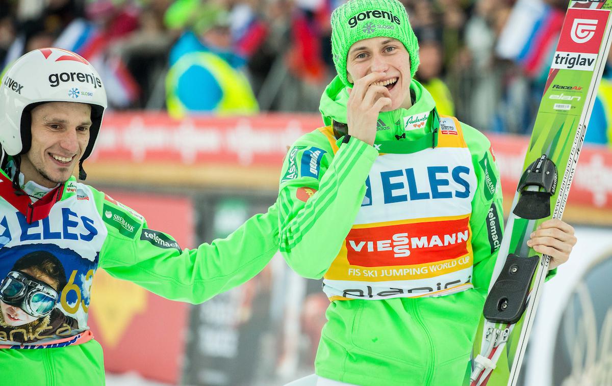 Robert Kranjec Peter Prevc | Robert Kranjec in Peter Prevc sta bila junaka zaključka svetovnega pokala v Planici leta 2016, ko je Planica prav tako gostila štiri tekme - tudi letos jih bo. | Foto Vid Ponikvar