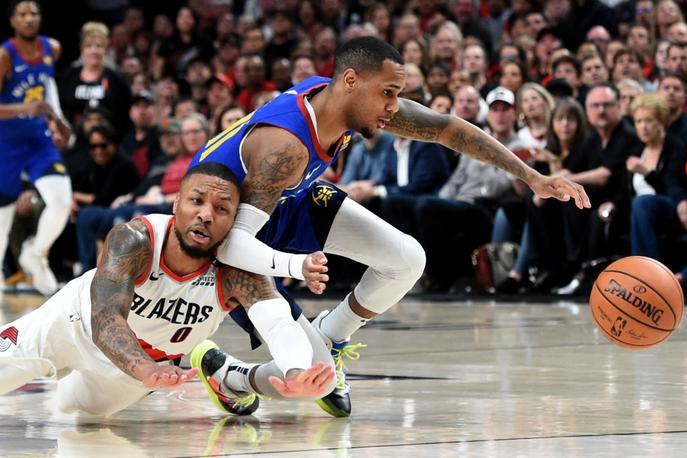 portland, Denver | Košarkarji Portlanda so na domačem parketu ustavili Nikolo Jokića in denversko druščino. | Foto Gulliver/Getty Images