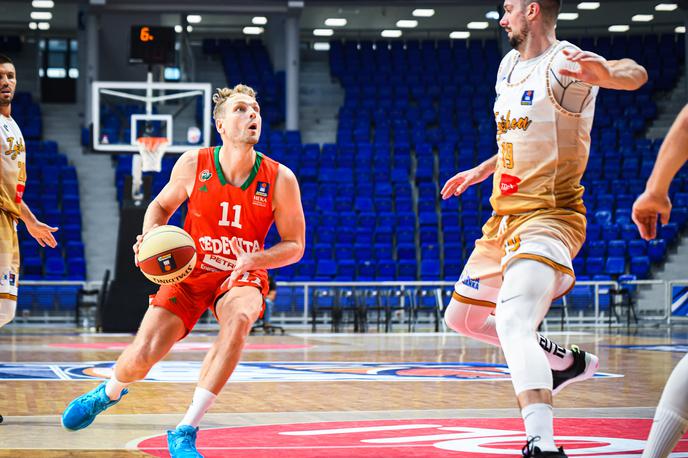 Cedevita Olimpija : Igokea Jaka Blažič | Cedevita Olimpija je morala priznati premoč Igokei. | Foto Dragana Stjepanović/ABA