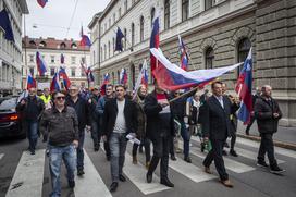 Protestni shod upokojencev. Pavle Rupar Upokojenci