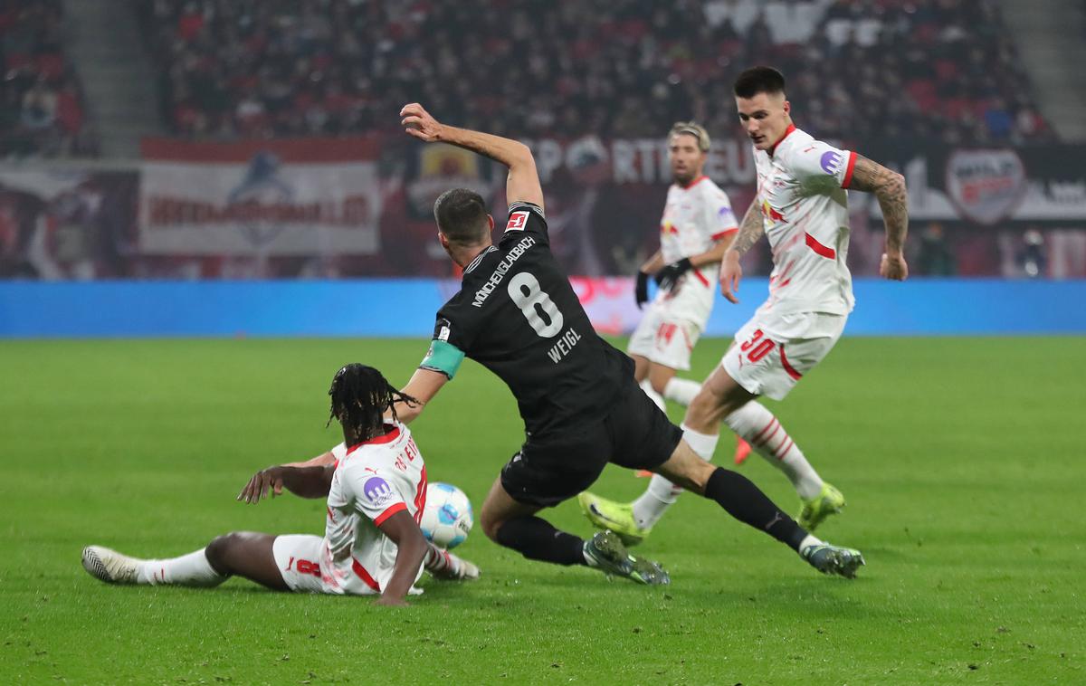 Benjamin Šeško RB Leipzig | Benjamin Šeško je s soigralci prišel do točke. | Foto Guliverimage