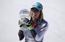 Shiffrinova izenačila Stenmarkov rekord, težave Hrovatove