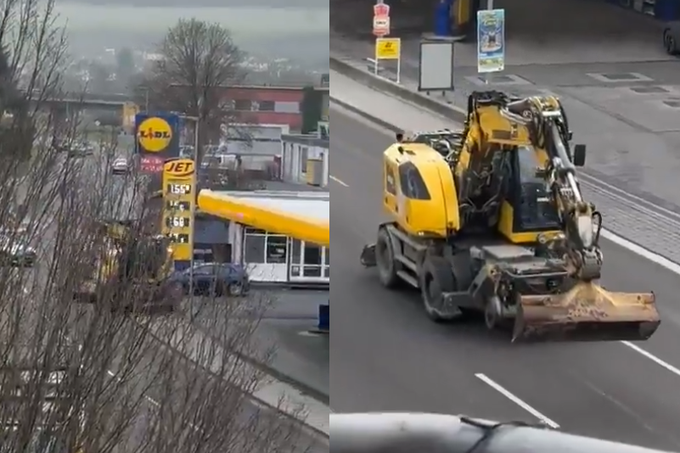 Nemška policija je ubila "zblaznelega voznika" bagra. | Foto: X / Posnetek zaslona