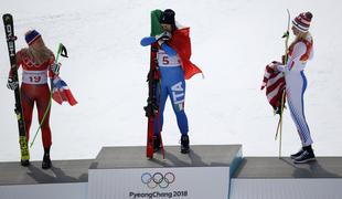 Lindsey Vonn brez zlata, Italijanka Goggia najboljša