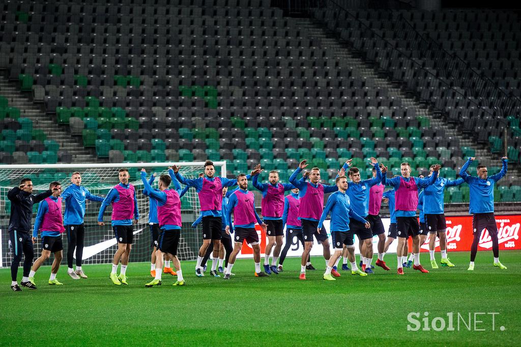 Slovenska nogometna reprezentanca trening Stožice