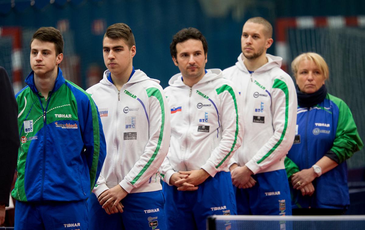 Namizni tenis Bojan Tokić Andreja Ojsteršek Urh | Slovenska moška namiznoteniška reprezentanca je brez težav ugnala Nizozemsko. | Foto Urban Urbanc/Sportida