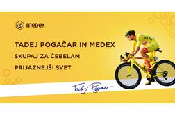 Tadej Pogačar in Medex: skupaj za čebelam prijazen svet