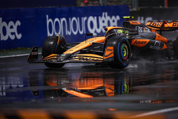 Lando Norris je dobil prvi trening, a so vozili le nekaj minut. McLaren je spet v starih barvah. | Foto: Guliverimage