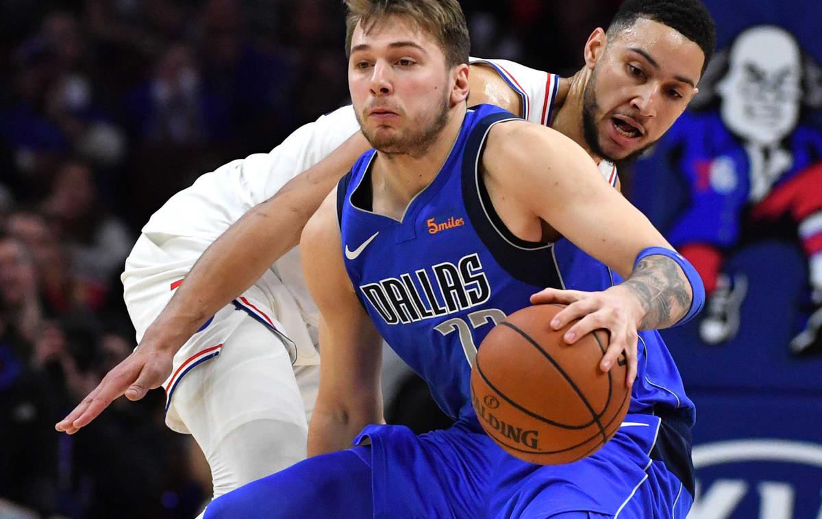 Luka Dončić | Luka Dončić je imel na gostovanju v Philadelphii skromen met iz igre (4/16). | Foto Reuters