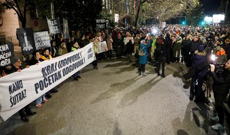 V Podgorici več tisoč študentov protestiralo po nedavnem strelskem napadu na Cetinju