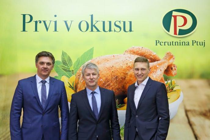 David Visenjak, Enver Šišić in Yevheniy A. Dranov | Nova uprava Perutnine Ptuj: od leve David Visenjak, Enver Šišić in Yevheniy A. Dranov.  | Foto Perutnina Ptuj