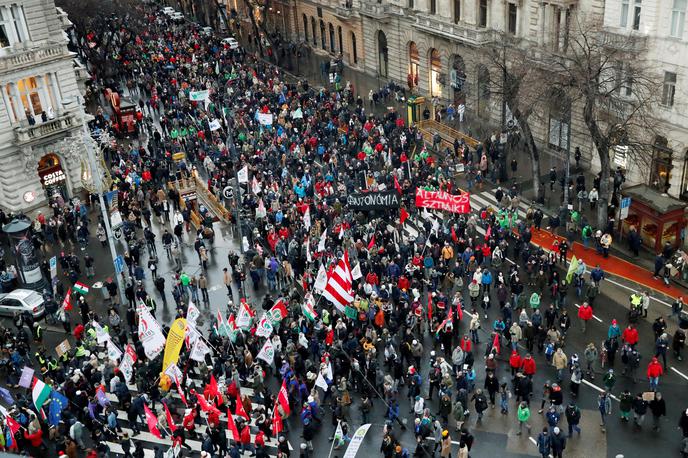 Protivladni protestniki v Budimpešti | Foto Reuters