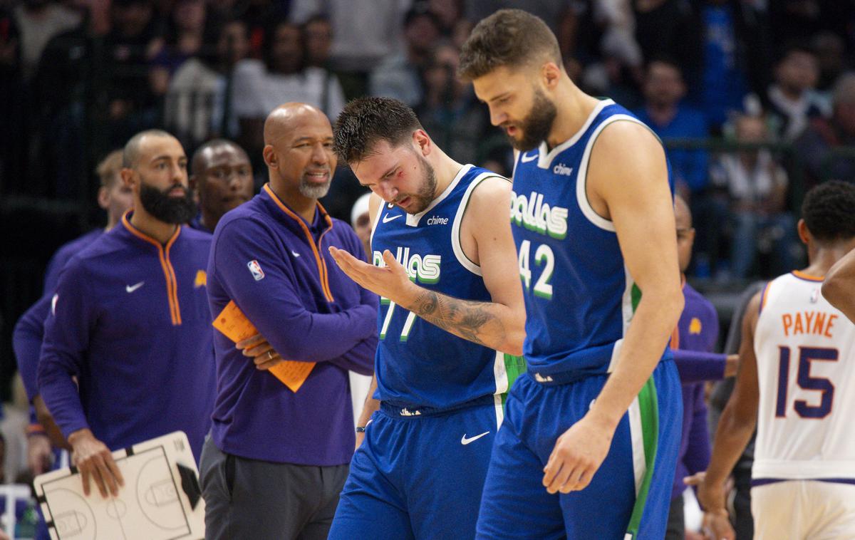 Luka Dončić Maxi Kleber | Luka Dončić se je veselil zmage. | Foto Reuters