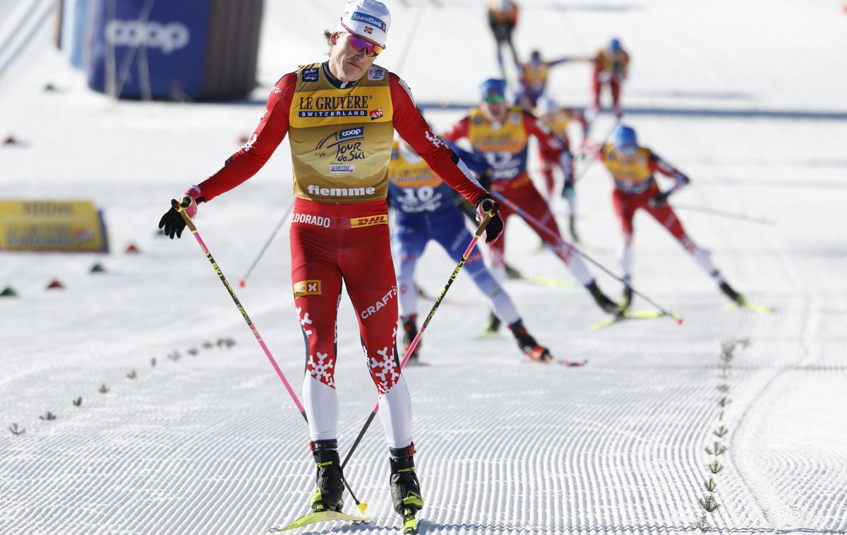 Johannes Hoesflot Klaebo | Johannes Høsflot Klaebo je še korak bližje četrti skupni zmagi na Tour de Ski. | Foto Guliverimage