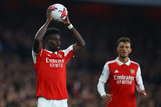 Arsenal Bukayo Saka | Bukayo Saka je s 13 goli in 11 podajami eden ključnih mož Arsenala. | Foto Reuters