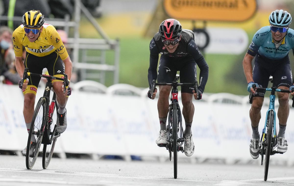 Tadej Pogačar TDF21 | Tadej Pogačar ima pred zadnjimi petimi etapami Toura več kot pet minut prednosti pred najbližjim zasledovalcem v skupnem seštevku.  | Foto Guliverimage