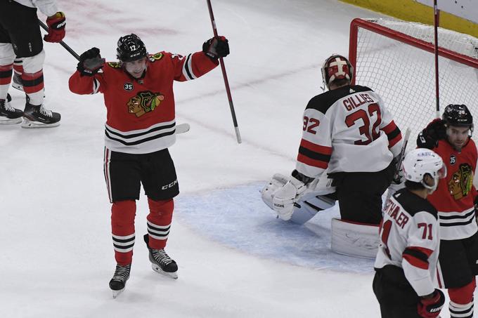 Patrick Kane je podobno kot Brandon Hagel proti New Jerseyju dosegel tri zadetke. | Foto: Reuters