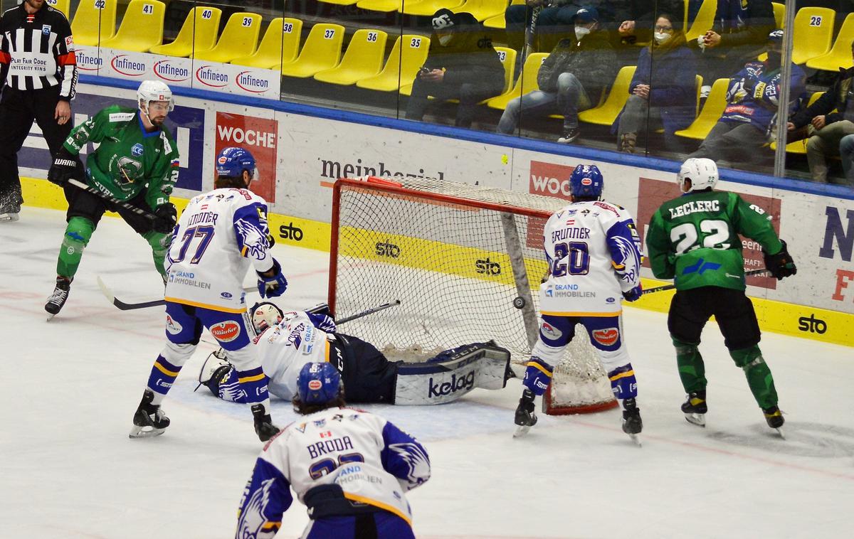 VSV Beljak : HK Olimpija | Olimpija je še drugič v desetih dneh gostovala v Beljaku. Na prvem gostovanju je zmagala s 4:3, tokrat pa izgubila z 2:4. | Foto VSV/Petutschnig