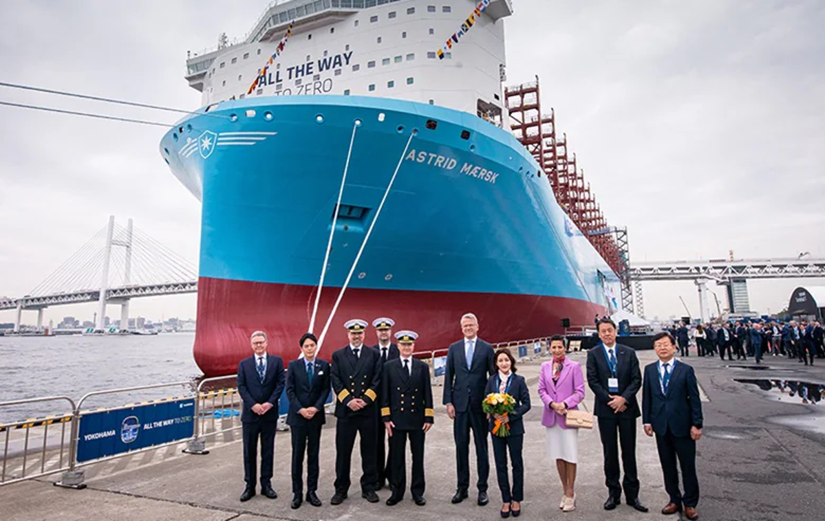 Maersk astrid ladja metanol | Splovitev ladje Astrid Maersk na Japonskem. | Foto Maersk