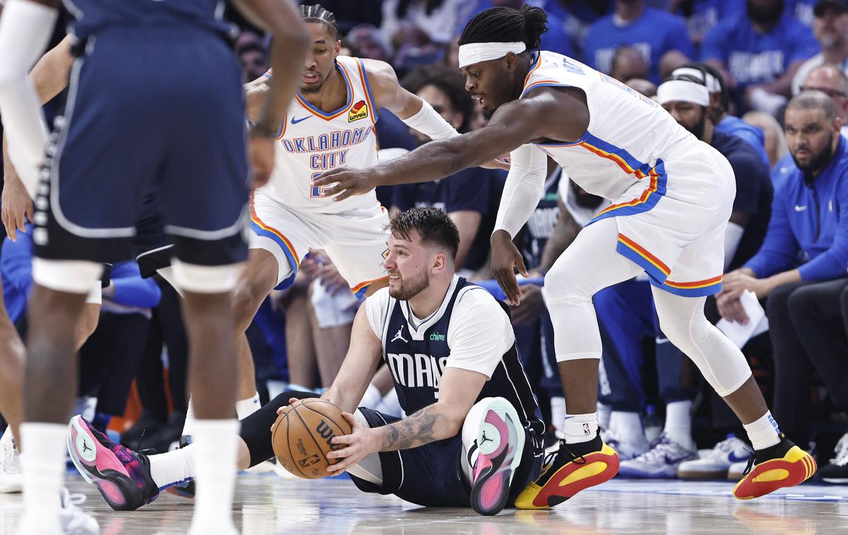 Luka Dončić | Luka Dončić je konferenčni polfinale proti Oklahoma Cityju začel z visokim porazom. | Foto Reuters