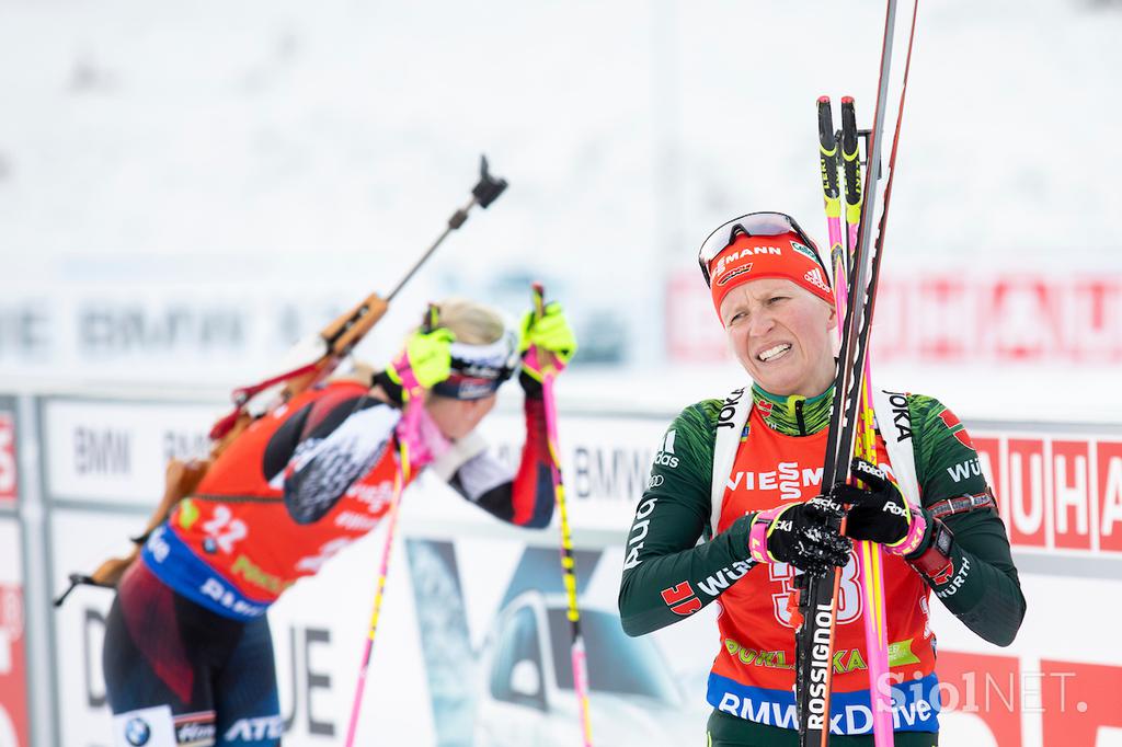 Biatlon Pokljuka zasledovalna tekma ženska