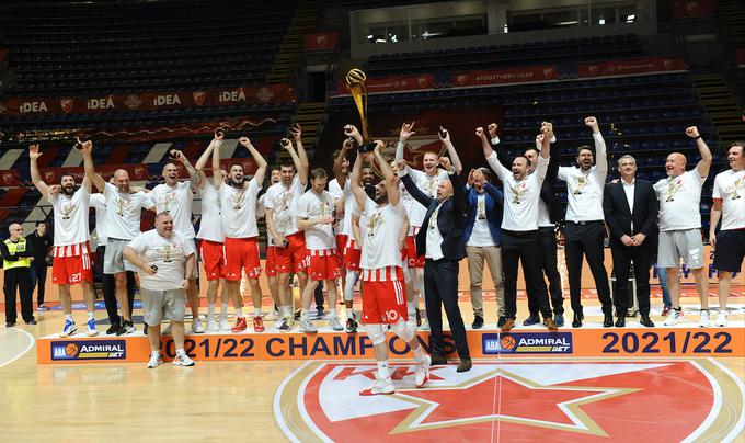 Crvena zvezda je šesti naslov prvaka lige ABA zaradi neprimernega obnašanja navijačev slavila v praznem Pionirju. | Foto: Sportida