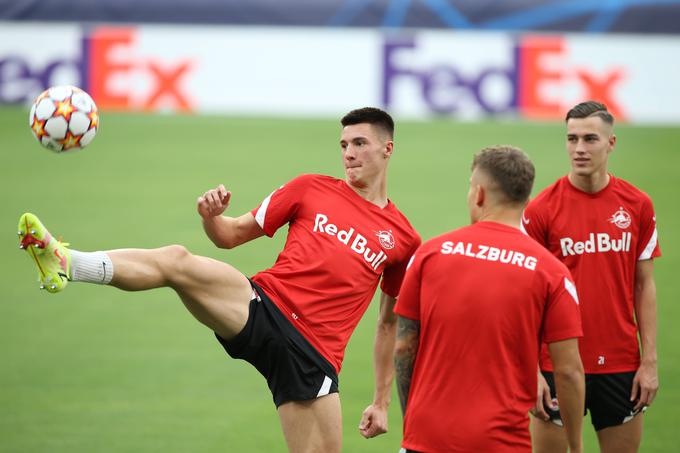 Dragulj slovenskega nogometa na uradnem ponedeljkovem treningu Salzburga v Sevilli | Foto: Guliverimage/Vladimir Fedorenko