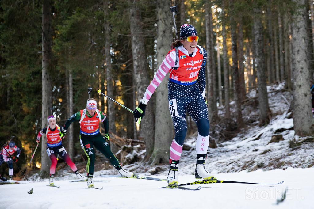 Biatlon Pokljuka zasledovalna tekma ženska