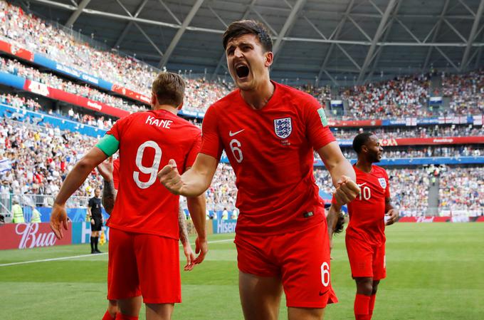 Harry Maguire je dosegel prvi zadetek v dresu izbrane vrste. | Foto: Reuters