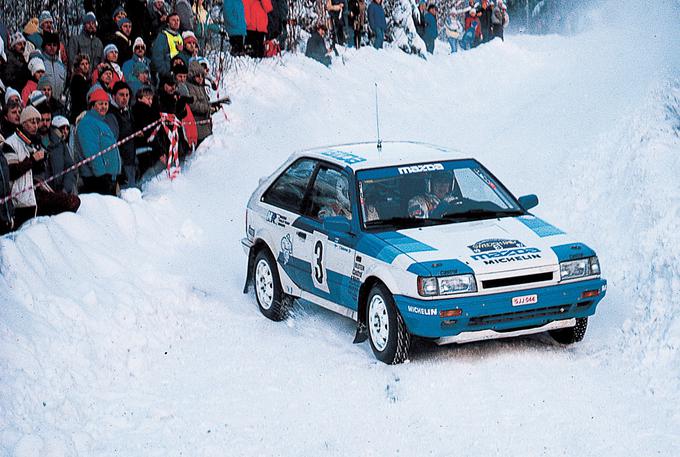 Mazda je imela v letih 1987 in 1988 na svetovni ravni edina dirkalnik, ki je bil dokaj konkurenčen prevladujoči Lanciji.  | Foto: Mazda