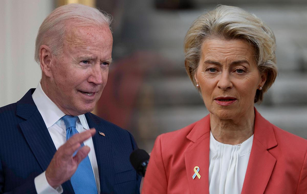 Joe Biden, Ursula Von Der Leyen | Administracija ameriškega predsednika Joeja Bidna EU očita premajhno zavzetost v boju proti Kitajski, medtem ko so države EU, ki jo vodi predsednica Evropske komisije Ursula von der Leyen, nezadovoljne z ameriško protekcionistično gospodarsko politiko. | Foto Guliverimage