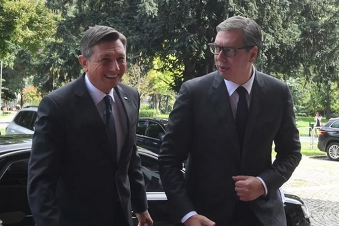 Borut Pahor in Aleksandar Vučić | Foto STA