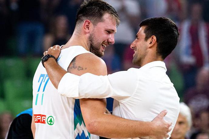 Luka Dončić, Novak Đoković | Novak Đoković je velik ljubitelj košarke. Pred časom si je v ljubljanskih Stožicah ogledal tekmo med Slovenijo in Srbijo. | Foto Matic Klanšek Velej/Sportida