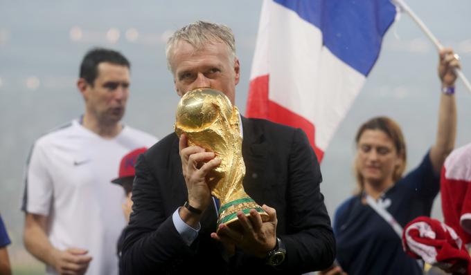 Didier Deschamps s svojimi varovanci v Katarju brani naslov svetovnega prvaka. | Foto: Reuters