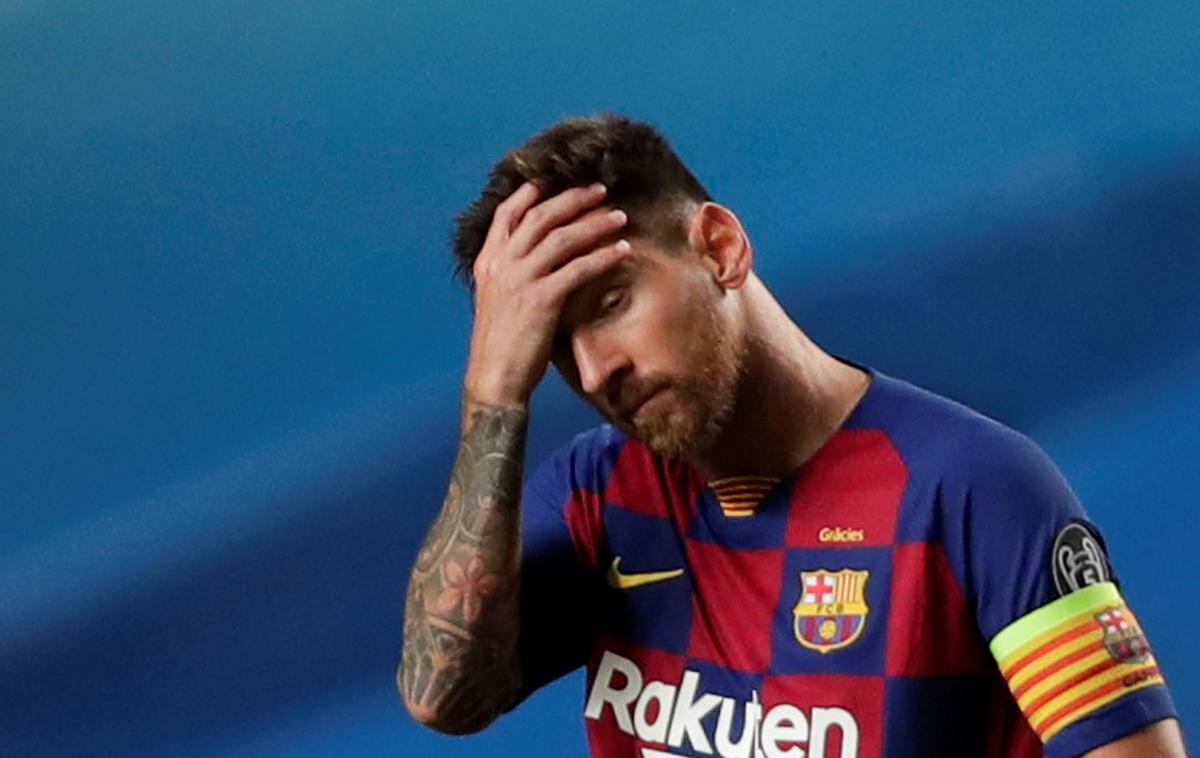 Lionel Messi | Lionel Messi in druščina Barcelone so si v petkovem četrtfinalu lige prvakov privoščili pravo polomijo. V Španiji so poraz z Bayernom z 2:8 označili za mati vseh debaklov Barcelone. | Foto Reuters