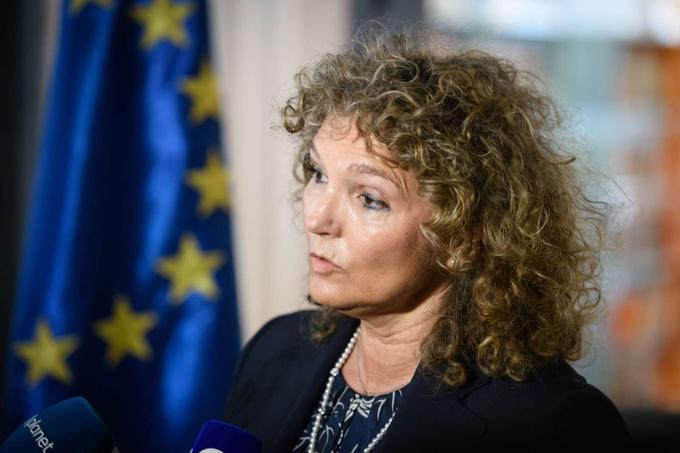 Deželna predsednica Slovenske kulturno-gospodarske zveze (SKGZ) Ksenija Dobrila. SKGZ je ena od dveh krovnih organizacij slovenske manjšine v Italiji. | Foto: Matic Prevc/STA